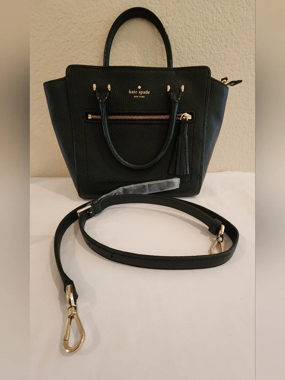 Kate Spade Chester Street Small Allyn Leather Satchel Crossbody - Black